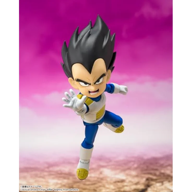 Bandai Dragon Ball Daima S.H.Figuarts Actionfigur Vegeta, Mini 7 cm, detailreich mit Zubehör in Fensterbox – Bild 5