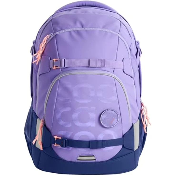 Coocazoo Schulrucksack Mate „Tarp Frosty Lilac”, ergonomischer & anpassbarer Tornister, höhenverstellbar, mit Brustgurt & Hüftgurt, 30 Liter Volumen, lila – Bild 1