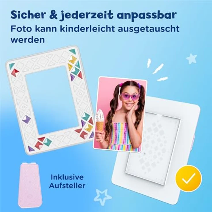 Vtech® Mosaic Magic Lights Bilderrahmen, DIY Mosaikset zur kreativen Fotogestaltung mit buntem Licht – Bild 5
