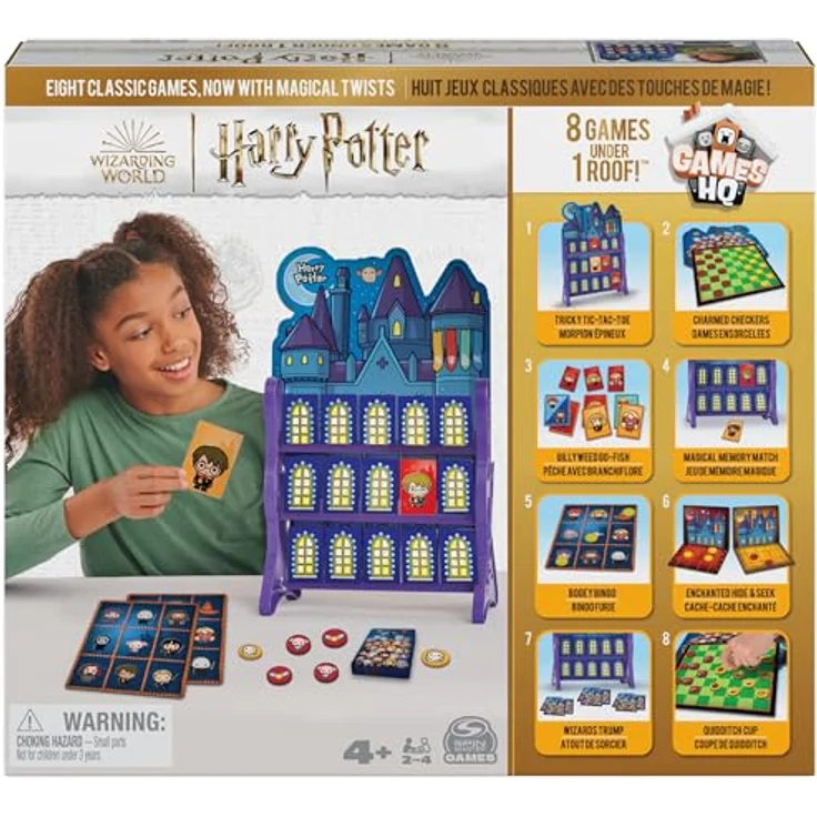 Spin Master Harry Potter Hogwarts Spielesammlung, 8 Brettspiele für 2-4 Spieler mit magischen Motiven und Klassikern – Bild 8