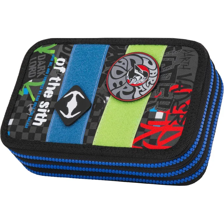CoolPack Federmäppchen Etui, Star Wars, Darth Vader, mit Buntstiften und Fasermalern befüllt