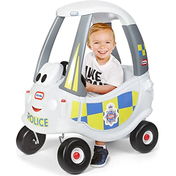 Little Tikes Polizei Cozy Coupé, Rutschfahrzeug mit Tür, entfernbarer Bodenplatte und Hupe, ab 18 Monaten bis 5 Jahren – Bild 2