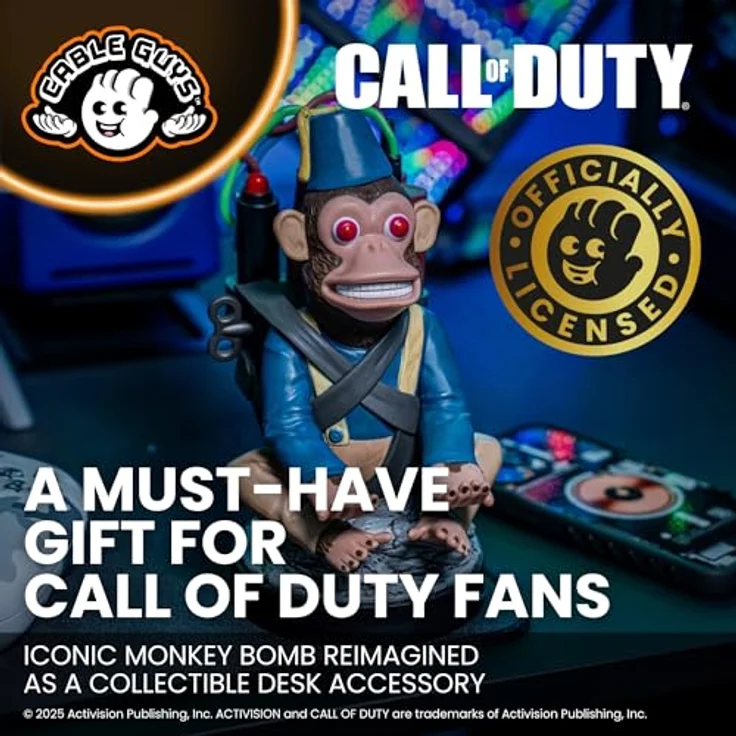 Cableguys Call of Duty Monkey Bomb Controller Halter & Handy Ständer, Gaming Zubehör für Xbox-, PlayStation- & Standard-Controller, ca. 21,5 cm hoch, offizielles Activision-Merchandise – Bild 5