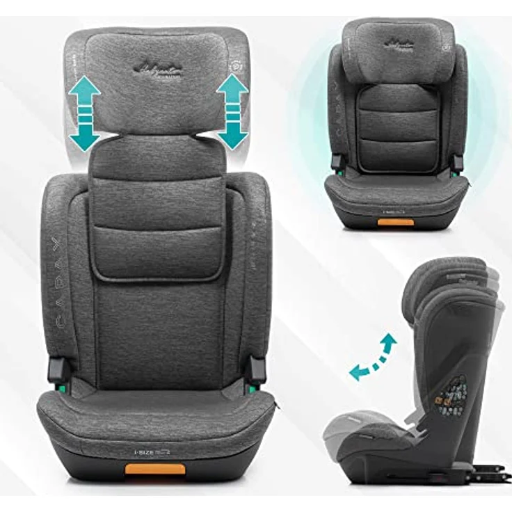 Babyauto Capax Autositz i-size, mit Isofix, 15 bis 36 kg, verstellbare Kopfstütze für 4 bis 12 Jahre – Bild 4