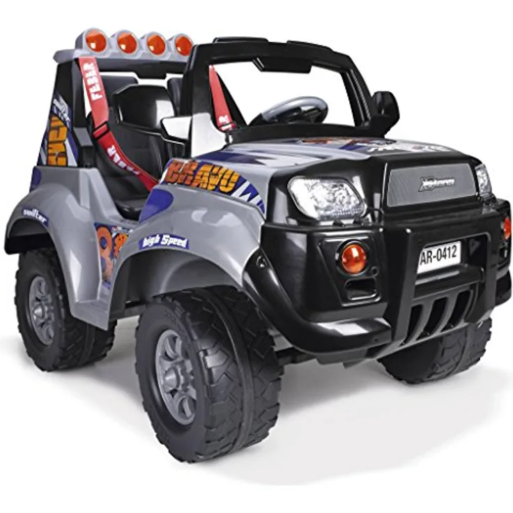 Feber Famosa X-Storm Elektrospielzeugfahrzeug, 12V für Kinder, 2 Sitze, grau, Mehrfarbig, geeignet für 3 bis 8 Jahre