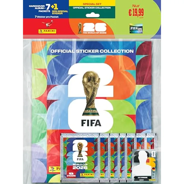 Panini FIFA WORLD CUP 2026™ Sticker (Starter Pack3), 980 Sammelsticker für 48 Nationalteams mit Teamfotos und Verbandslogos