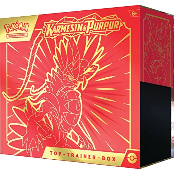 Pokémon-Sammelkartenspiel: Top-Trainer-Box Karmesin & Purpur (Koraidon) (9 Boosterpacks & Premium-Zubehör) - Preisvergleich – Bild 3