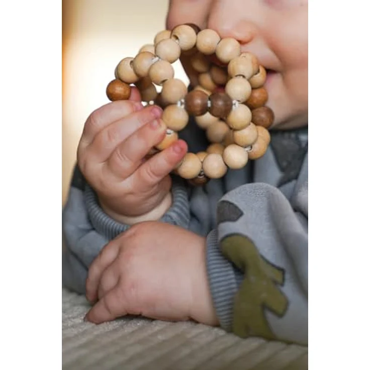 goki Greifling GOKI Greifling Elastik Ball, natur, langlebig und flexibel für Babys – Bild 3