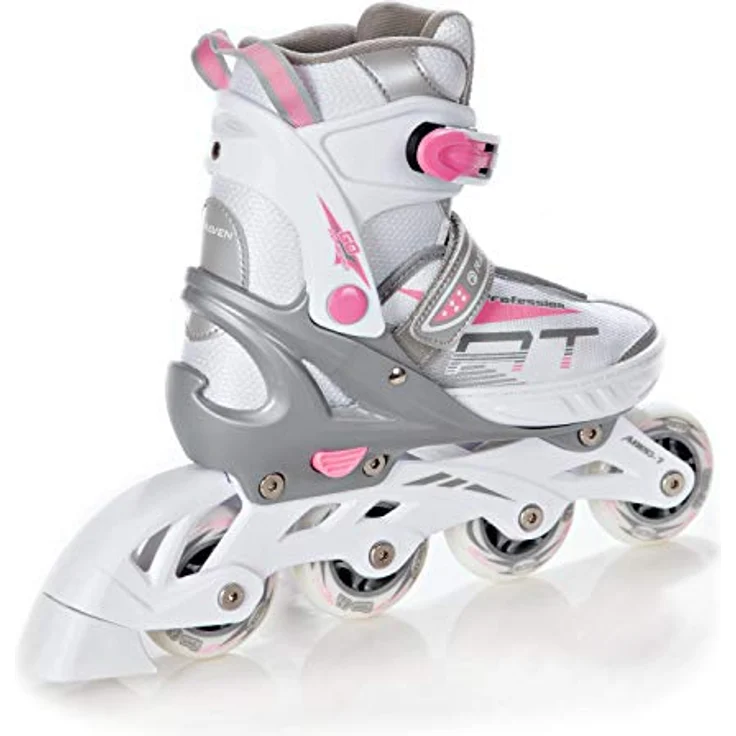 RAVEN Profession Inlineskates Inliner 2in1 für Kinder und Erwachsene, verstellbar (White/Pink ohne Kufen, 28-32) – Bild 4