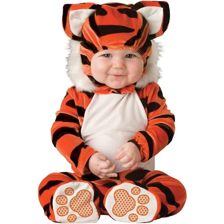 Fun World InCharater Tiger-Kostüm für Babys, orange-schwarz, Größe 68/74 (6-12 Monate) – Bild 1