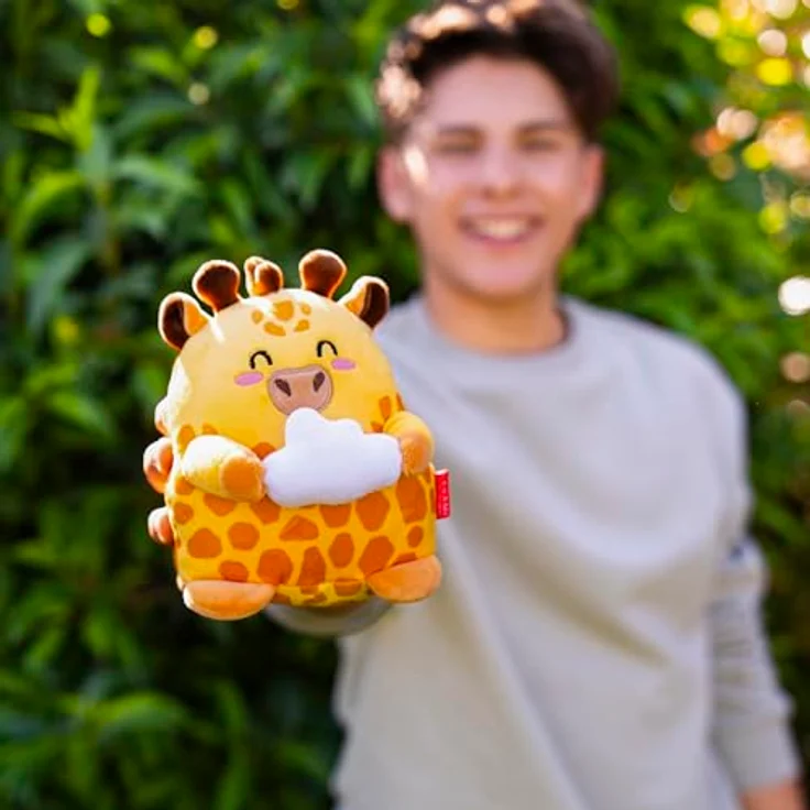 Legami Super Soft Plush Mini Giraffe, plüschiges Kuscheltier mit personalisierbarer ID Karte, steht allein, 14x15x12 cm, gelb – Bild 5