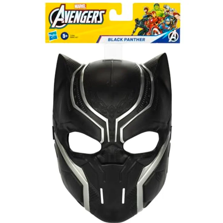 Marvel Avengers Black Panther Rollenspielmaske, Kostümzubehör für Kinder ab 5 Jahren mit einstellbarem Band und Entertainment-inspiriertem Design – Bild 3