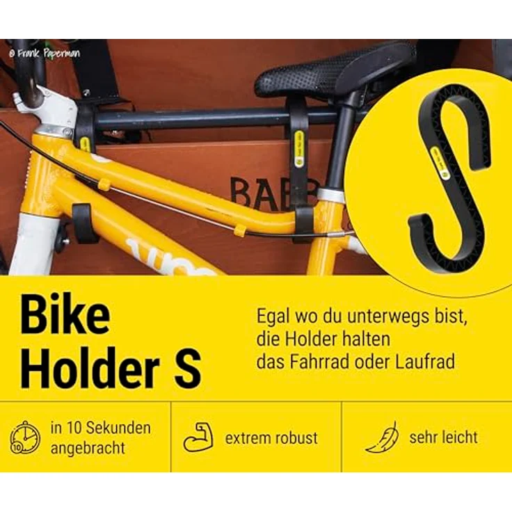 Frank Paperman Fahrradlastenanhänger Kinderfahrrad-Halterung Lastenrad Transporthaken Babboe, Bakfiets, Muli, Laufrad - Robuste Kinderfahrrad-Halterung für Lastenräder – Bild 2