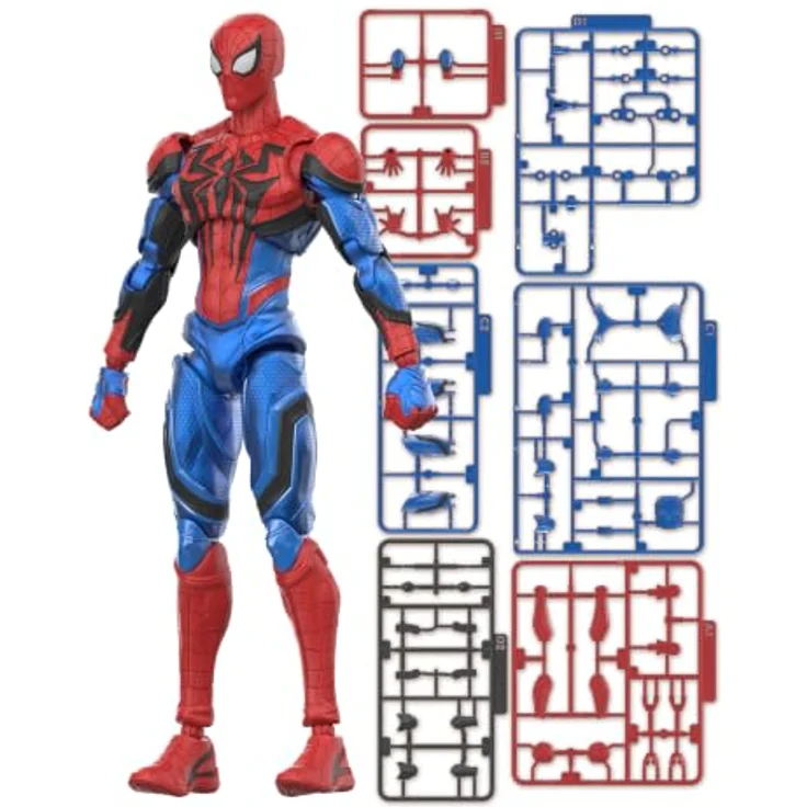Blokees Marvel Rivals Spider-Man Modellbausatz, 15-16 cm, Artikuliert, Mehrfarbig, inkl. Sockel – Bild 3