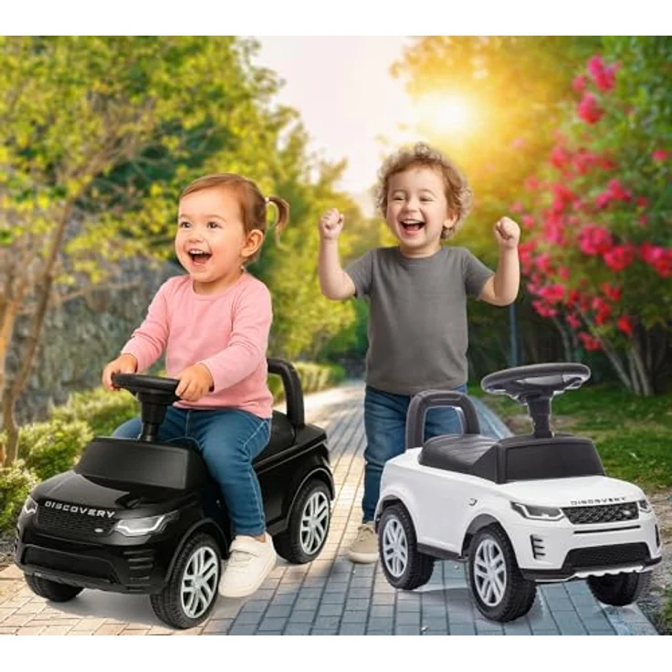 Weiss Rutscher Land Rover Discovery 2in1, Rutschauto für Kleinkinder mit Sicherheitsmerkmalen, weiss – Bild 7