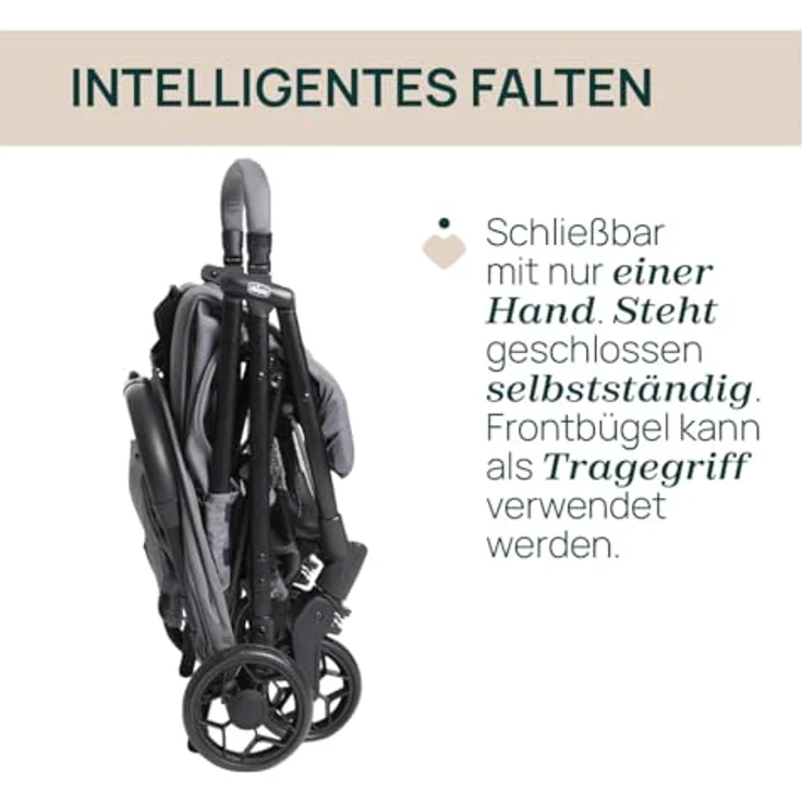 Chicco Urbino Kinderwagen, Leichter Buggy für 0-4 Jahre, max. 25 kg, Zusammenklappbar, Verstellbare Fußstütze, Verdeck – Bild 5