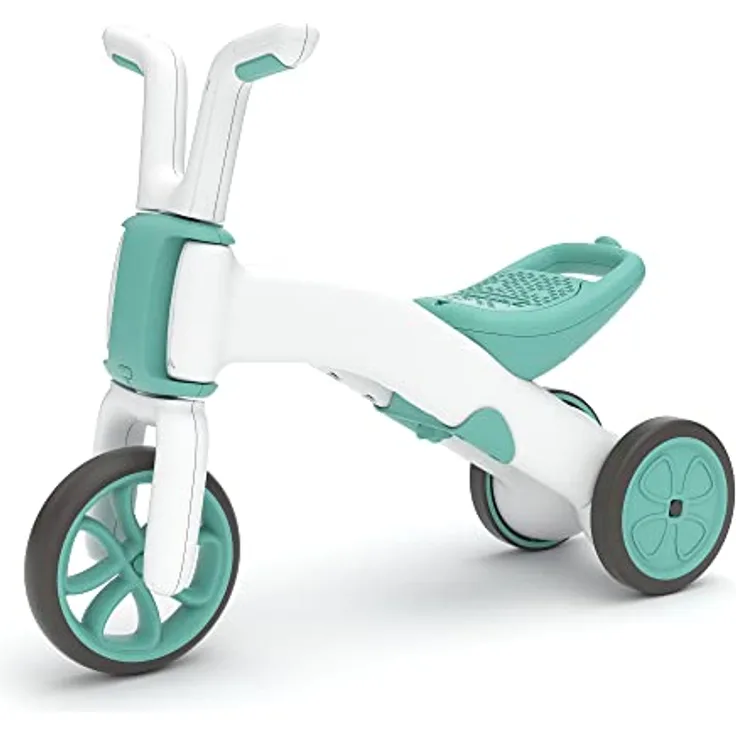 Chillafish BUNZI CPBN03MIN Mint, Flexibles 2-in-1 Dreirad mit anpassbarem Sitz und Aufbewahrungsbox für Kinder