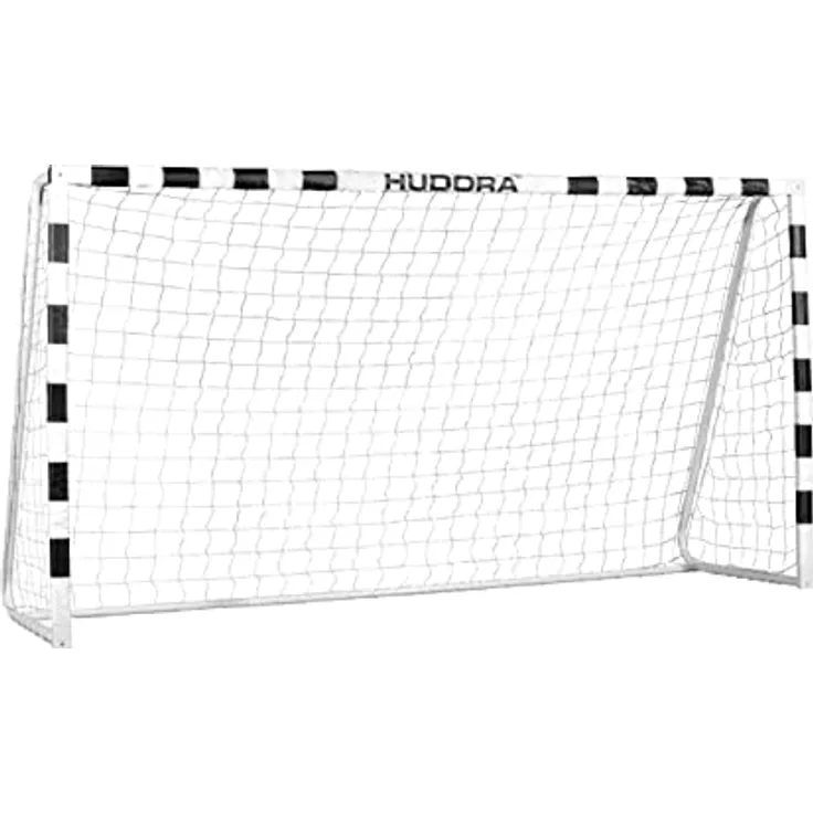 HUDORA Fussballtor Stadion - Tor für Kinder und Erwachsene - Fussball Tor 300 x 160 x 90 cm für Garten Outdoor - Weiß / Schwarz - 76909