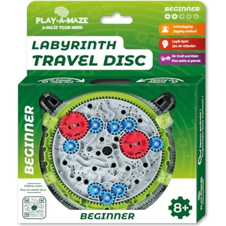 Carletto Labyrinth Travel Disc BEGINNER, Brettspiel zur Förderung der Konzentration und Geschicklichkeit – Bild 4