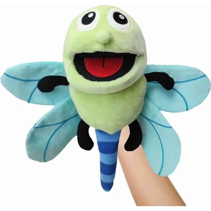 LOMTRATS Insekten-Handpuppen, 40 cm große Plüschpuppen mit beweglichen offenen Mündern, ideal für Geschichtenerzählen und motorische Förderung – Bild 1