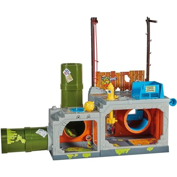 Playmates Teenage Mutant Ninja Turtles Secret Sewer Lid Playset, Mutant Module 30 cm, klassischer Turtles Unterschlupf