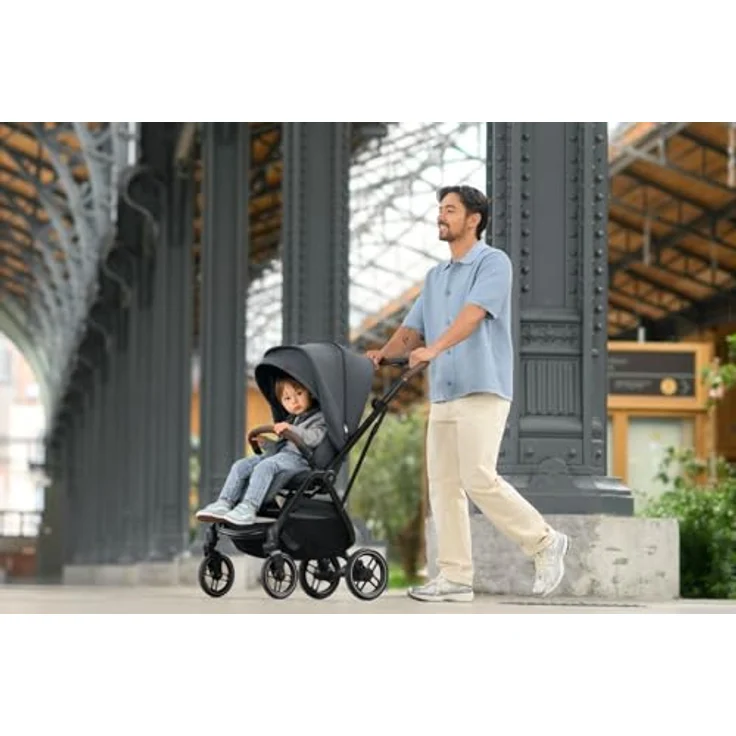 Maxi-Cosi Leona² Kinderwagen, superkompakt zusammenklappbar, für Kinder 0–4 Jahre bis 22 kg, mit pannensicheren Rädern und höhenverstellbarer Rückenlehne – Bild 7