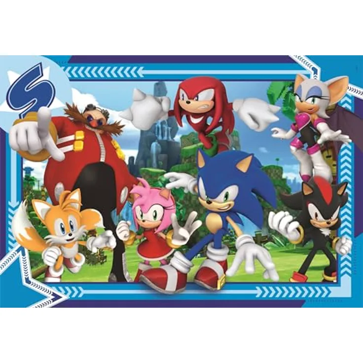 Clementoni Supercolor Sonic Kinder Puzzle 300 Teile, 48,5 x 33,5 cm, für Kinder ab 9 Jahren, umweltfreundlich produziert