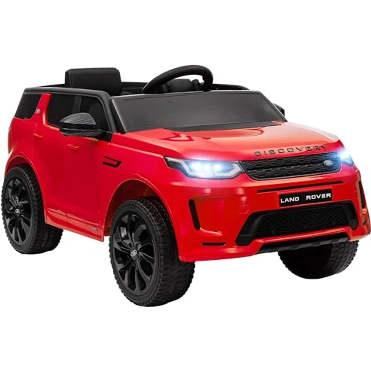 AIYAPLAY Kinder Elektroauto 12V Land Rover Discovery Sport Kinderauto mit 2,4G Fernbedienung, Musik, Hupe, LED-Lichtern, USB/MP3-Anschluss, Rot – Bild 1
