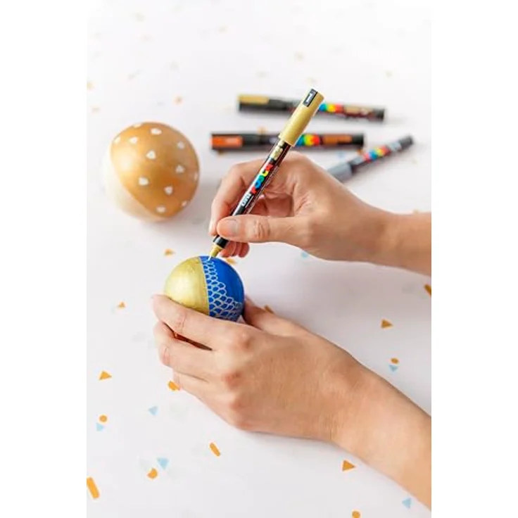 POSCA POSCA uni-ball 186708 - POSCA Marker mit extra feiner Rundspitze, 8er Set – Bild 3