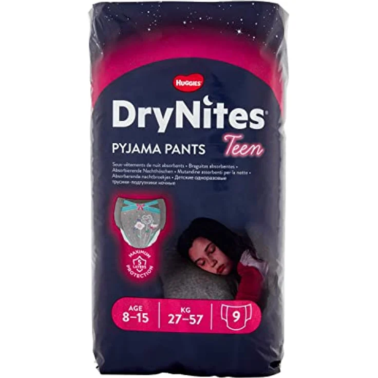 HUGGIES DryNites Nacht-Windeln Mädchen 8-15 J. (27-57 kg), 27 Stk, Bettnässen, Disney Designs - Preisvergleich – Bild 1
