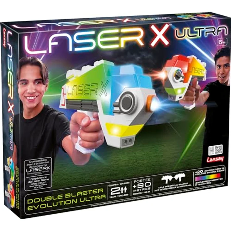 Lansay Laser X Ultra, Blaster für Kinder ab 6 Jahren, batteriebetrieben, ideal für Partys und Gruppenspiele – Bild 1