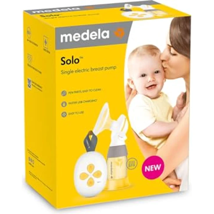 Medela Solo™ Milchpumpe, elektrische Muttermilchpumpe mit intuitiver Anwendung, einfach zusammenbaubar, effektives Abpumpen – Bild 1