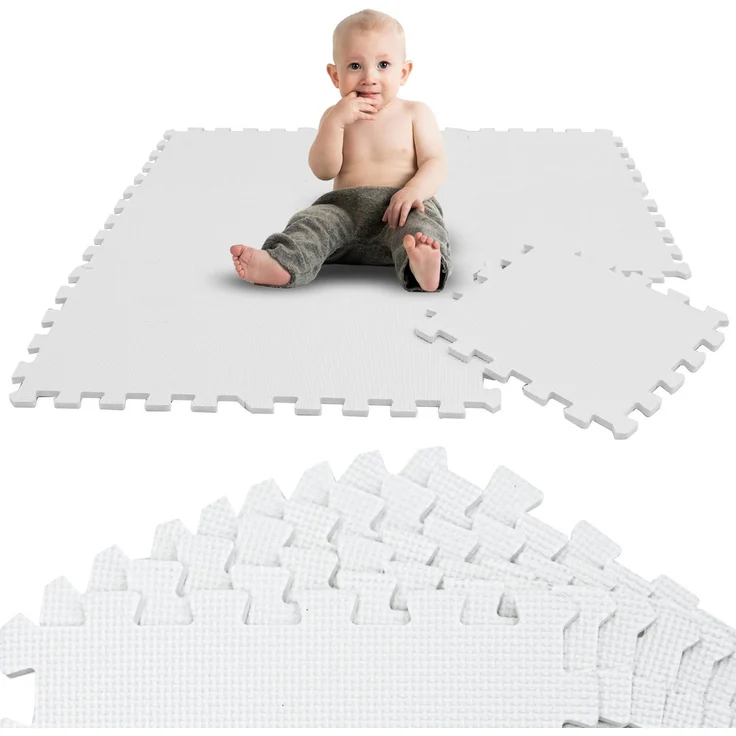 LittleTom Puzzlematte 9 Teile Spielmatte Baby Puzzlematte Krabbelmatte Bodenmatte, 30x30cm Bodenmatte Kinderzimmer, 100% Weichmacherfrei, antiallergene Oberfläche – Bild 1