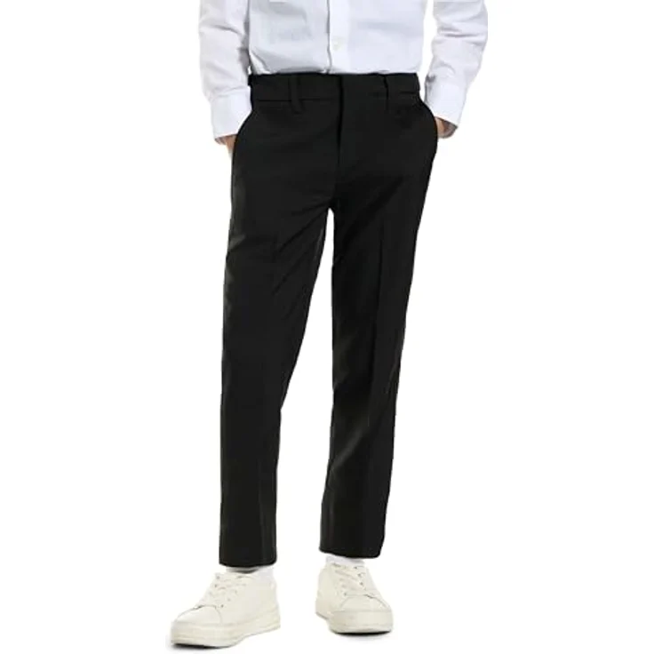 OppoSuits Boys Black Knight, dreiteiliger Anzug für Kinder in Schwarz, Slim-Fit mit Jacket, Hose und Krawatte – Bild 4