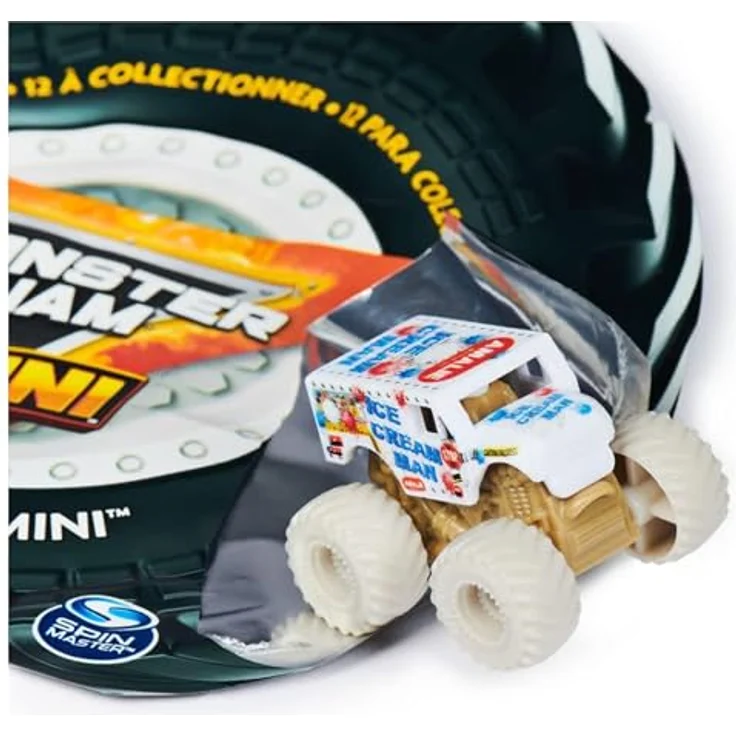 Monster Jam Mini Truck im Maßstab 1:87, viele verschiedene Trucks zum Spielen und Sammeln, detailliert und actiongeladen wie die Original-Trucks der Events, Designs variieren - Monster Jam Mini Truck, legendäre Monster Jam-Action im handlichen Format, originalgetreue Details, blickdichte Verpackung – Bild 3