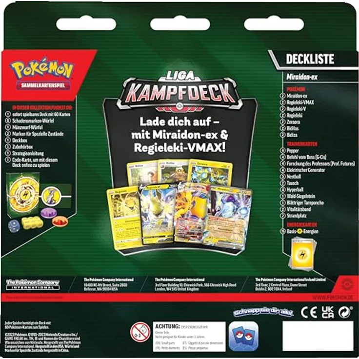 The Pokemon Company Pokemon-Sammelkartenspiel: Liga-Kampfdeck Miraidon-ex 1 Deck, mit Miraidon-ex und Regieleki-VMAX – Bild 4