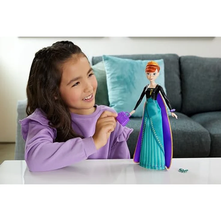 Mattel® Anziehpuppe Disney Die Eiskönigin Spin & Reveal Anna, Magische Blume und 5 Überraschungstüten, Film-inspiriertes Outfit – Bild 3