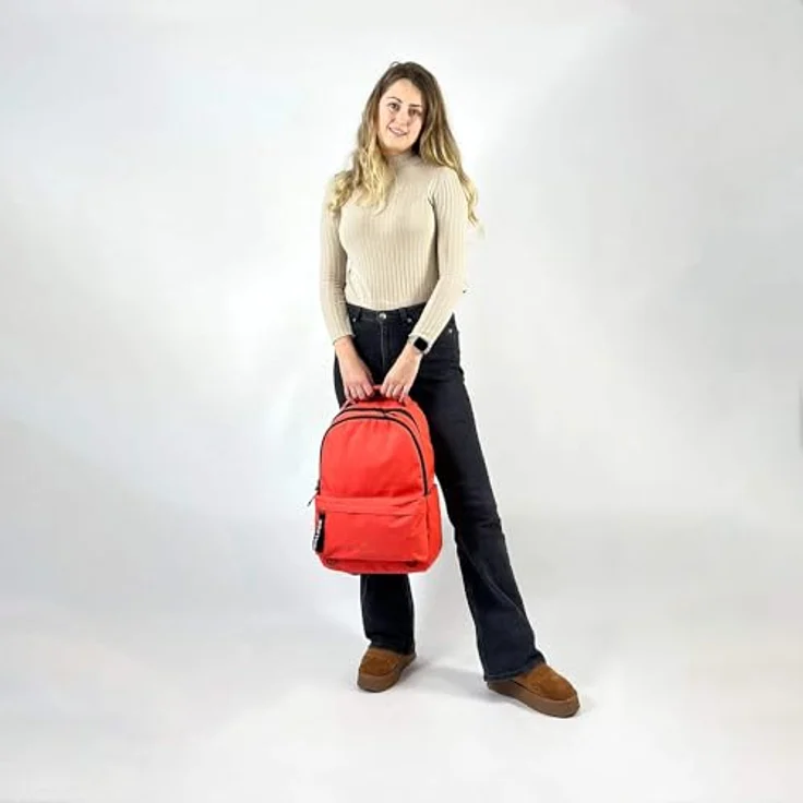 Walker by Schneiders Schulranzen Rucksack Classic Alpha - flame, 32 Liter Volumen, ergonomische Schulterriemen, gepolstertes Laptopfach für 15 Zoll Geräte – Bild 6