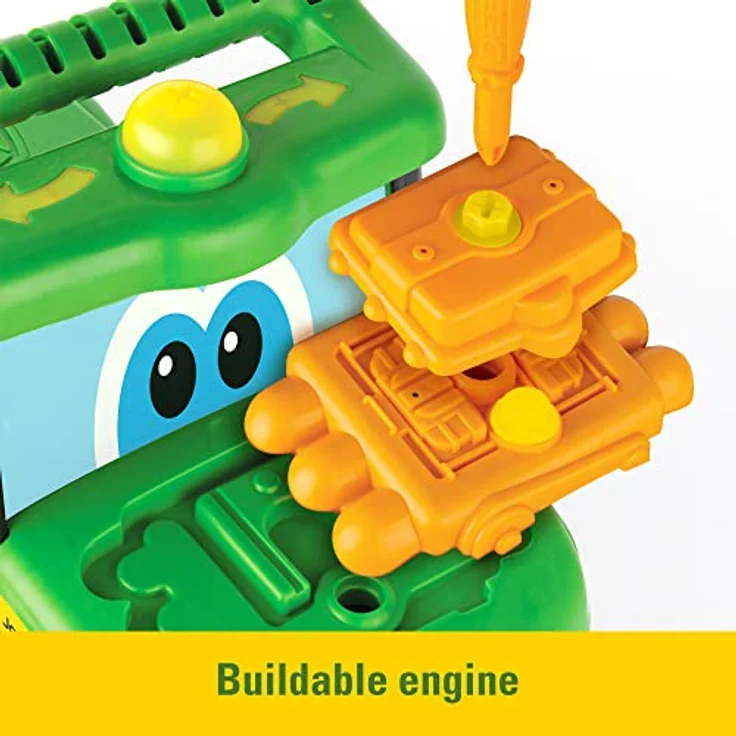 John Deere Ride On Johnny Tractor, Aufsitz-Spielzeugtraktor mit Lichtern, Soundeffekten und interaktiven Funktionen für Kinder ab 12 Monaten – Bild 6