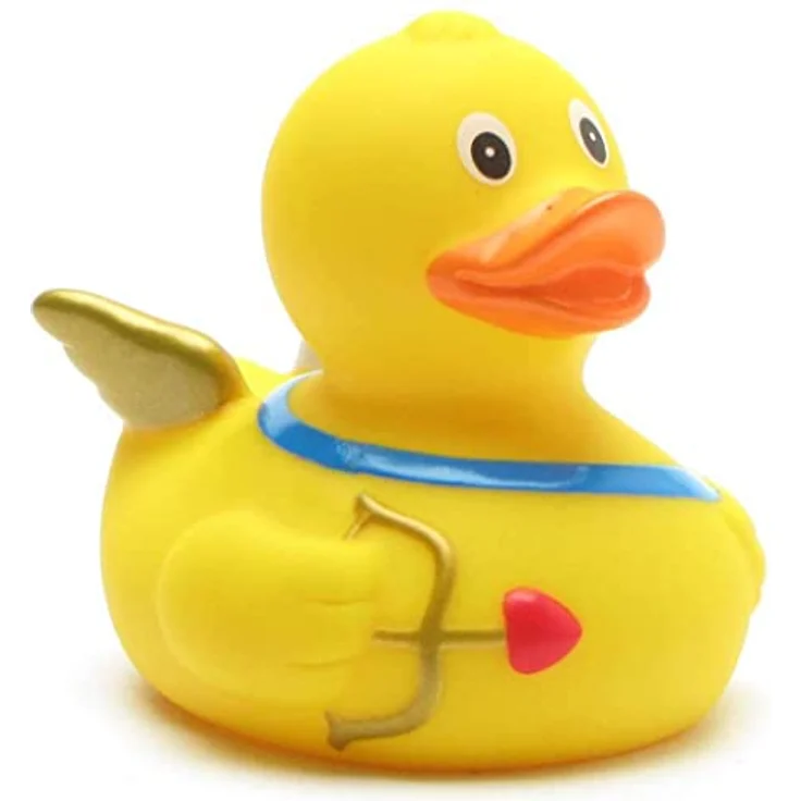 Duckshop Badeente - personalisierbar (Amor Ente) mit eigenem Wunschtext, 8 cm, aus Vinyl – Bild 3