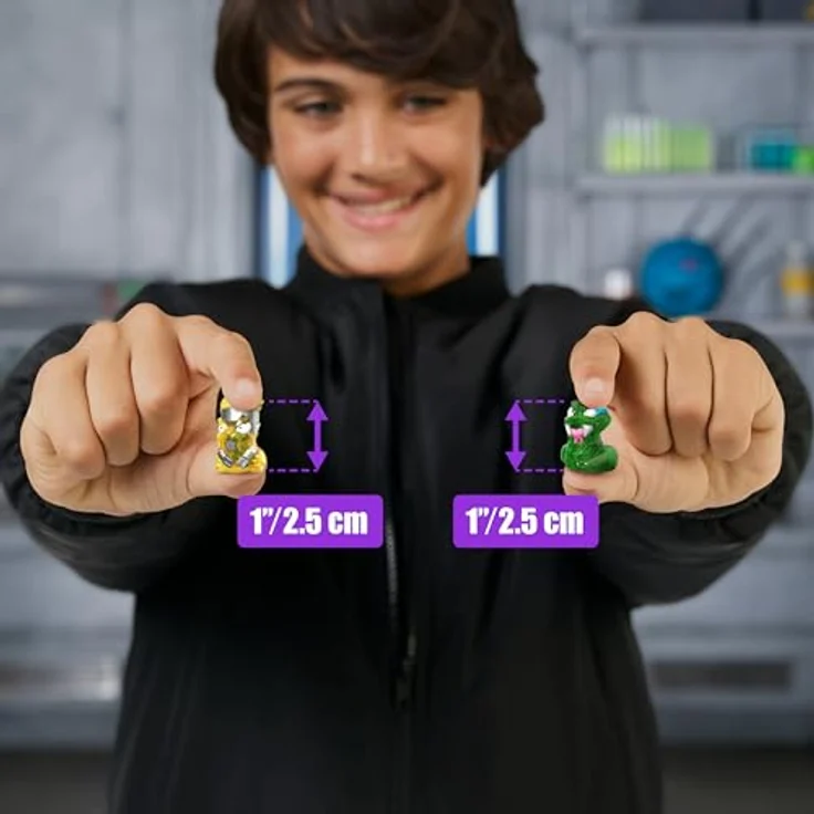 MrBeast Lab Swarms Hyper Fusion-Serie, Mega-Laborpackung mit 14 Mini-Monstern, 14 Sammelstickern & 4 Fusions-Kapseln, inklusive seltener und ultraseltener Editionen – Bild 3