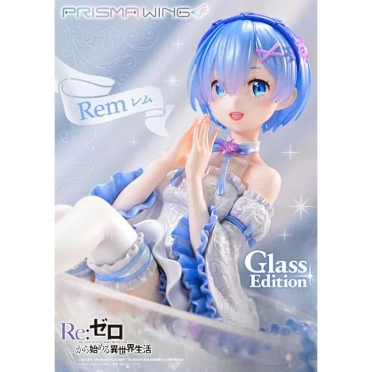 Prime 1 Studio Re:Zero - Starting Life in Another World Prisma Wing PVC Statue 1/7 Rem Glass Edition, 23 cm hoch, detailgetreue Sammelfigur mit Sockel und Geschenkbox – Bild 2