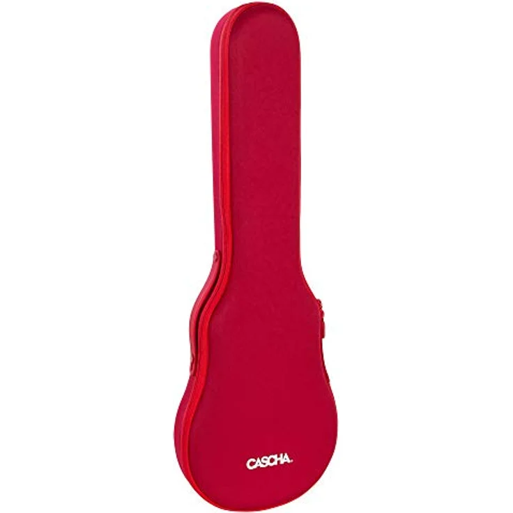 CASCHA Ukulele Carbon Fibre Red Set, Concert Ukulele mit hochwertigem Carbon-Korpus und warmem Klang – Bild 4