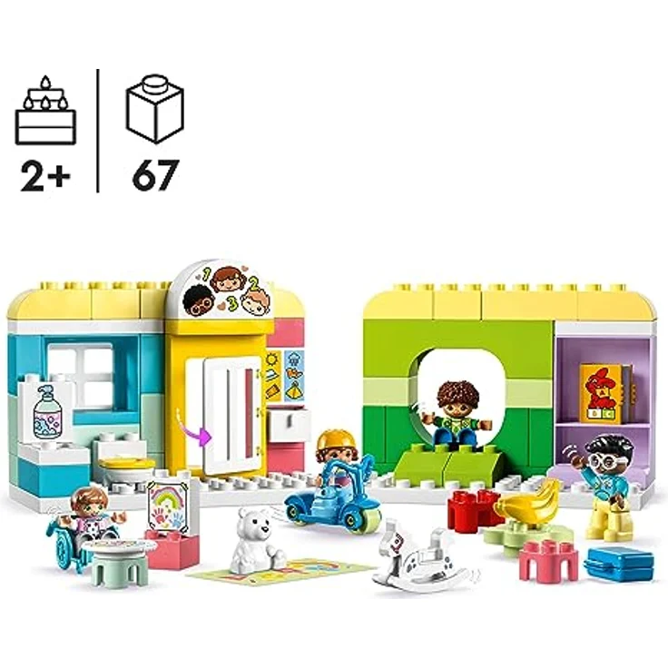 LEGO 10992 DUPLO Spielspaß in der Kita, Lern-Spielzeug für Kleinkinder ab 2 Jahren, Set mit Bausteinen und 4 Figuren inkl. Vorschullehrerin – Bild 2