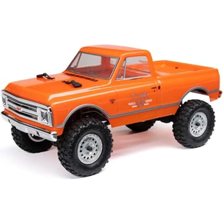 Axial SCX24 1967 Chevrolet C10 4X4 RTR Brushed Rock Crawler, orange, inkl. Akku & Ladegerät, 2,4GHz Fernsteuersystem