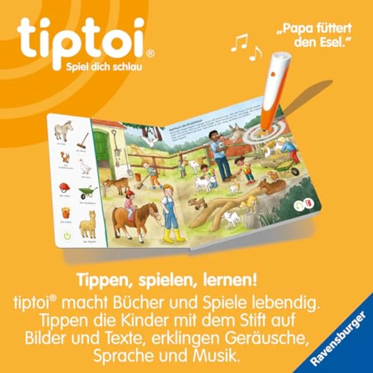 Ravensburger tiptoi® Buch - Suchen und Entdecken - Meine Tiere mit interaktiven Tiergeräuschen und Bildern – Bild 4