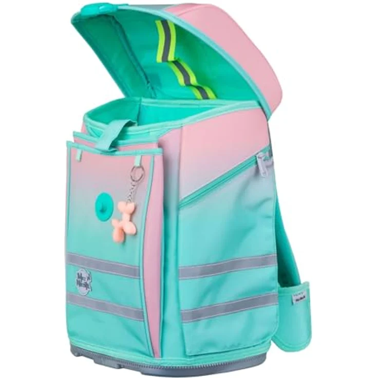 McNeill Schulranzen-Set PERFECTO, GRADIENT STRAWBERRY, 5-teilig, ergonomisch, ClickFlex-Rückensystem, 22 l, mit Reflektoren – Bild 6
