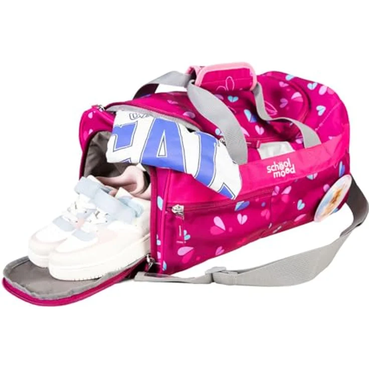 School-Mood Sporttasche 39 cm, pink, 100% Polyester, kompakt und vielseitig für Kinder – Bild 3