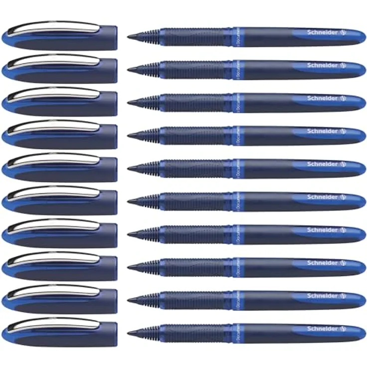 Schneider Tintenroller One Business, 10 Stück, dokumentenecht, 0,6 mm Strichstärke, Blau
