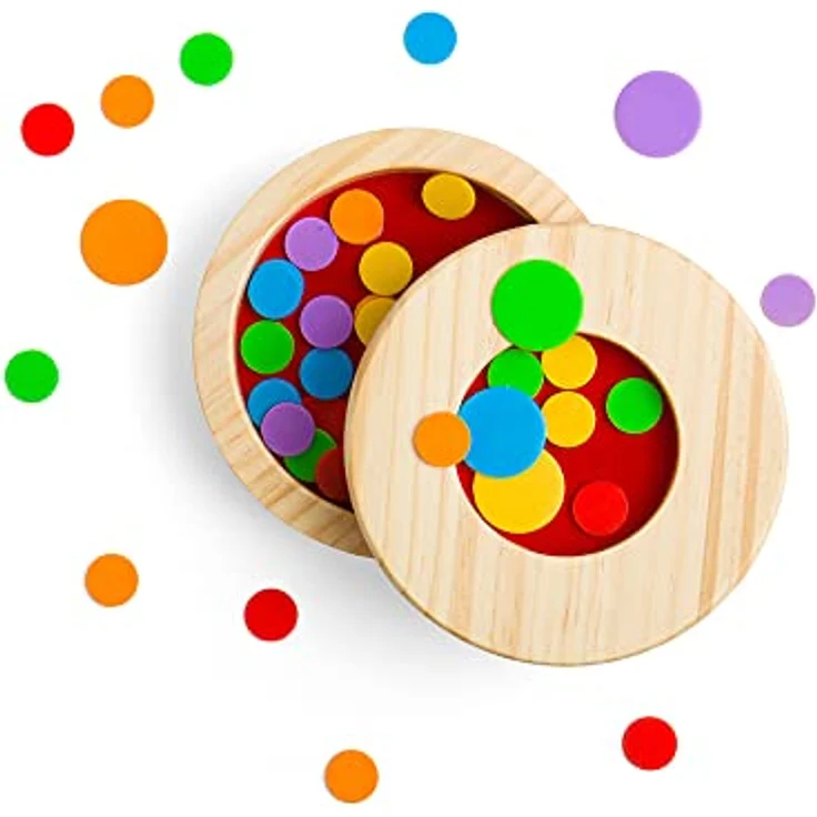 Bigjigs Toys Flohhüpfen, Brettspiel mit 120mm Durchmesser, ab 3 Jahren, nachhaltig hergestellt. – Bild 2